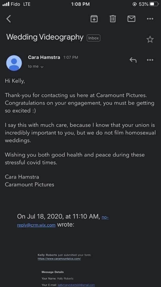innisfilpride's tweet image. Absolutely disgusting.Shame on Caramount Pictures in Branford,ON

Negative reviews on their fb might make a difference. How does 1 really make change?Do better!Teach youth so they hear something like this&amp;amp;think it's unimaginable #loveislove #beeyourself

m.facebook.com/caramountpics/