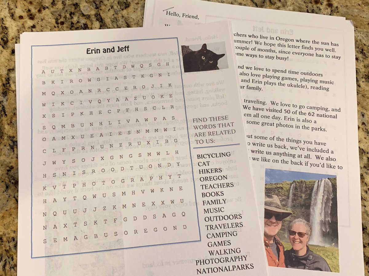 AWeekOrAWeekend's tweet photo. Sending notes to lonely seniors via @ISAIAHORG. Of course I also made a word search for ‘em b/c I am a #wordnerd. @AnnaRoisman, you should get in on the fun with this project! #supportseniors #kindnessmatters #bethechange https://t.co/QMV9lxh6OR