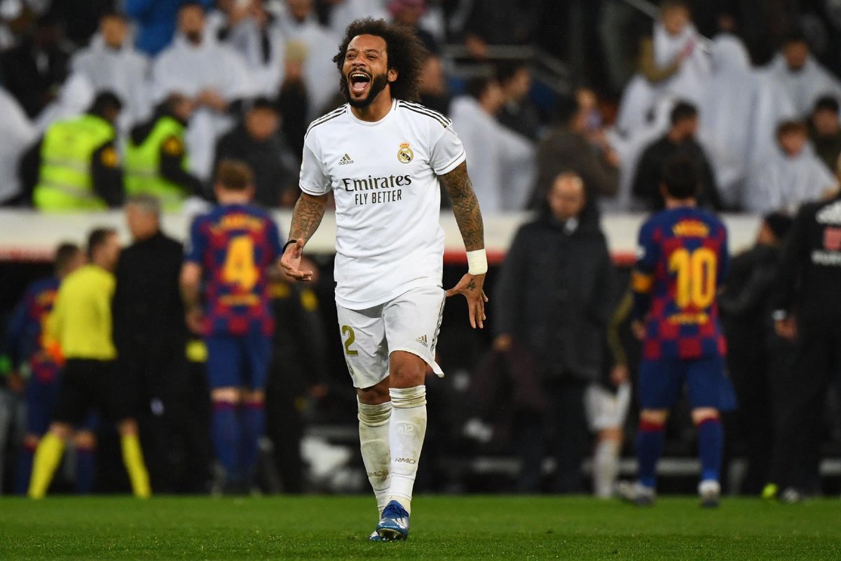 MadridismoGL's tweet photo. Marcelo en octubre de 2019: "Tengo un mensaje para los que han dudado. El Real Madrid volverá. Puedes poner eso en un póster. VOLVEREMOS"

➖ Enero de 2020: Real Madrid gana la Supercopa de España
➖ Julio de 2020: Real Madrid gana LaLiga

NUNCA DEN POR MUERTO AL REAL MADRID. https://t.co/JckGM9jCRj