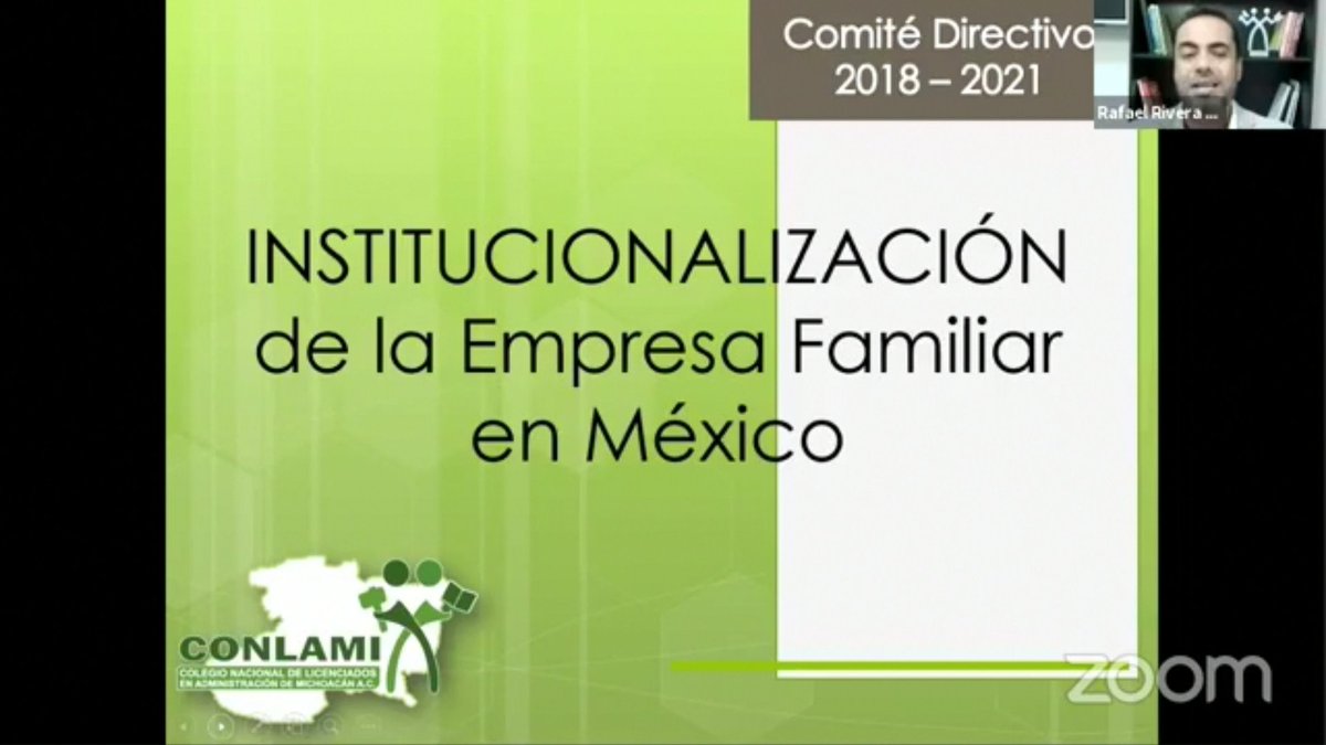 RafaRiveraB's tweet photo. En mi presentación "La Institucionalización de la empresa familiar en México". Fundamental para fortalecer la MIPyME en nuestro país en época de crisis. @CONLAMI #IdentifícateDiferente #CONLAMI https://t.co/JvAxW2OSix