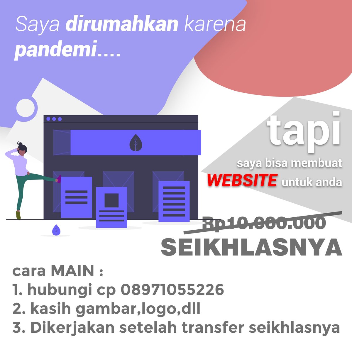 <a href="/PolJokesID/">Political Jokes ID</a> Per 1 juli 2020 kmarin saya dirumahkan kak. Tapi saya blm menyerah sama HIDUP. Siapa tahu ada yg butuh website bisa langsung dikontak ke saya. Bayar seikhlasnya saja yg penting bisa makan untuk besok 🙏