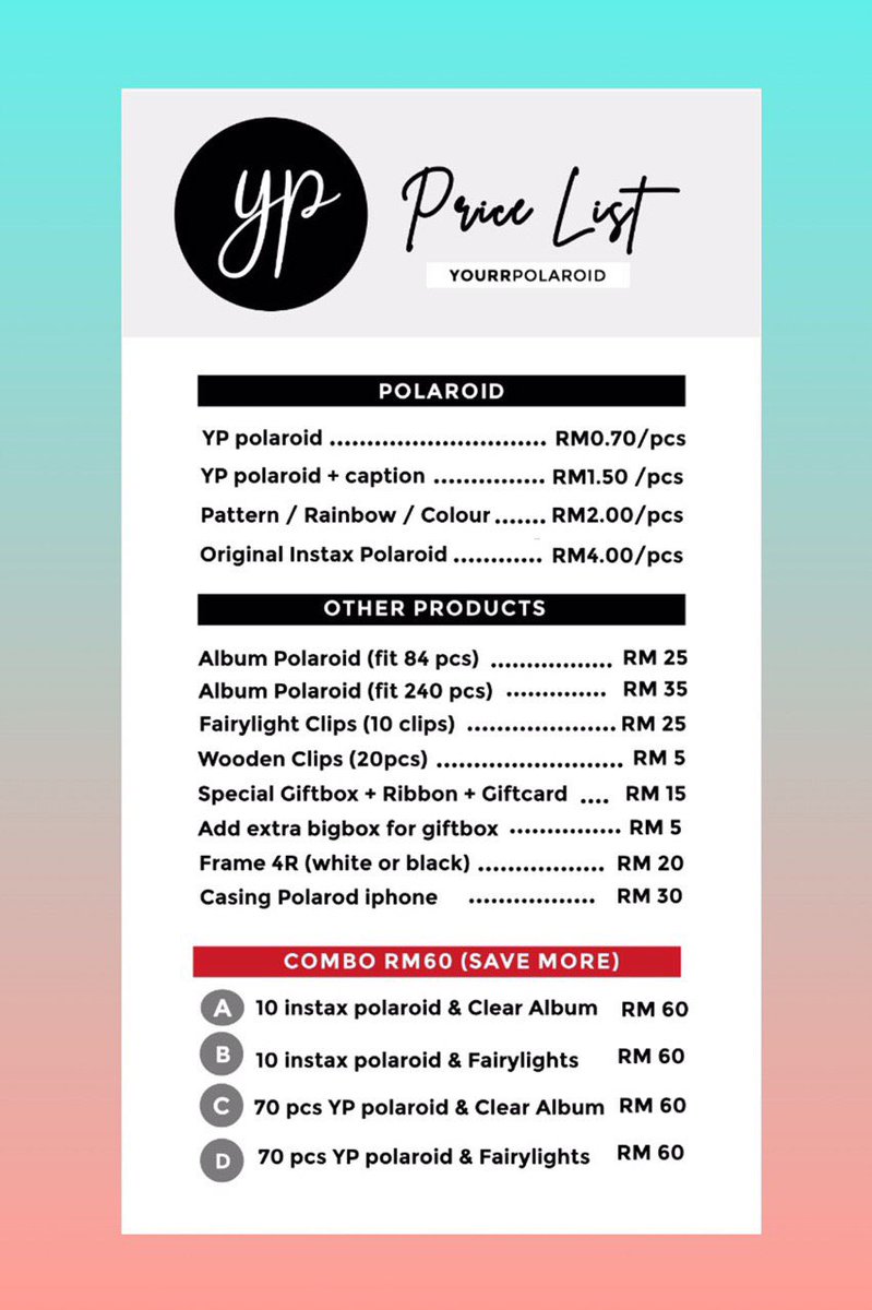 perinpolaroid's tweet photo. [HELP RT]

Hi guys! More product are now available in our store✨

🌸 YP Polaroid 
🌸 Original Instax Polaroid 
🌸 High quality clear case
🌸 PC/Polaroid Album
🌸 Fairylight 

Buy in combo to save some more 😉 

To order, just slide into my dm! https://t.co/S6WNqvFTnB