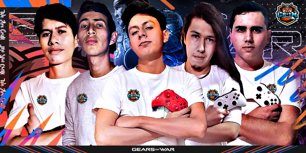 #OFICIAL |

Presentamos nuestro nuevo equipo de la rama de <a href="/GearsofWar/">Gears of War</a> para la nueva temporada.

🇲🇽 @Reeeeeeeeee28
🇨🇴 @CriMSimplicy
🇲🇽 <a href="/JulioLazaro02/">JBandicoot</a>
🇲🇽 @ian_therielg
🇲🇽 @CriM_R3FLEX

Estos chicos vienen a dejar la sangre en la arena. 🦊🧡

#WeAreCriM #SomosCriMGaming