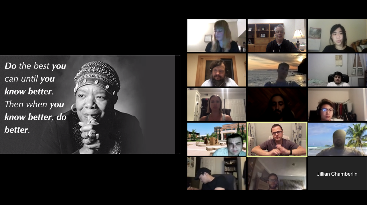 Dr_John_Albert's tweet photo. Beyond humbled and honored to have two leaders in equity for education in our @ChapmanU #EDUC695 class tonight.  @rubenrp creator or the #SAMR model and #ADE equity warrior @michaelsmills . Thank you for sharing tonight! #Appledistinguishedschools @AppleEDU @ChapmanCES https://t.co/XA3Yt24peS