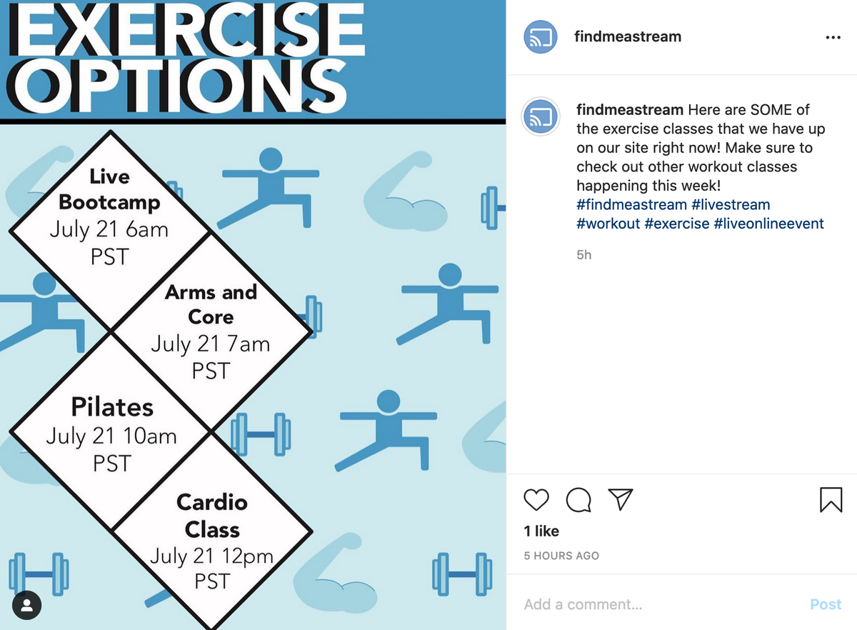 #Live #Exercie July 21 
@305fitness
@askmindbody <a href="/korpilates/">KÔR pilates</a>
#bootcamp #training  #core #arms #cardio
Follow #LiveStreams <a href="/findmeastream/">Find Me A Stream!</a>