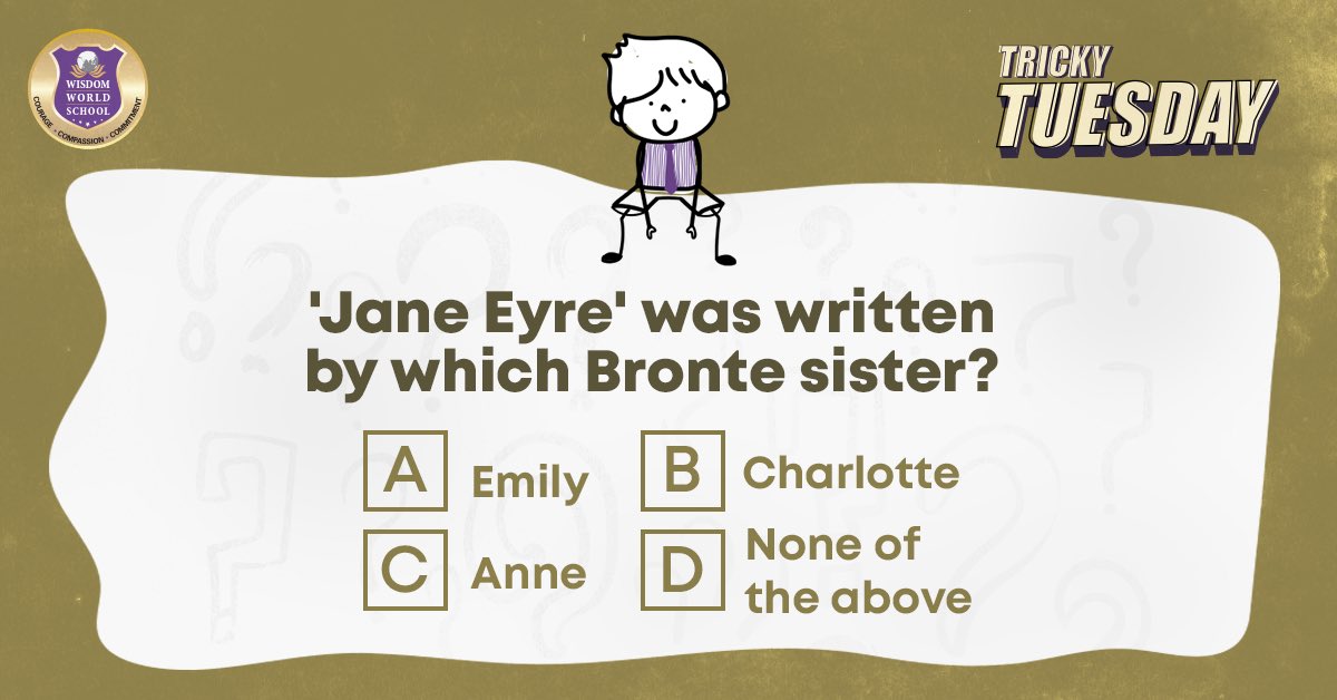 WorldPune's tweet photo. First published in 1847, guess the author of this famous English novel. #trickytuesday #trickyquestions #doyouknow #questionoftheday #tuesdaythoughts #trickshots #novelquestions #guesstheauthor #guessgame #guessinggame https://t.co/mHOe9AMwcn