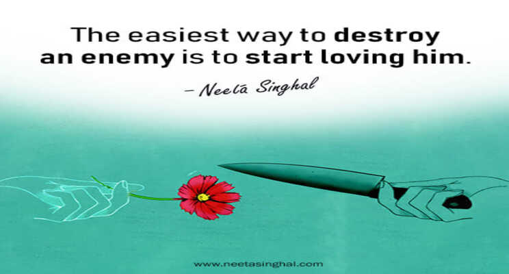 SakhashreeNeeta's tweet photo. The easiest way to destroy an enemy is to start loving him. #NeetaSinghalQuotes #NeetaSinghal #TuesdayThoughts #MotivationalQuotes #MorningQuotes
#Faith #God #love https://t.co/5j0yM62j4B