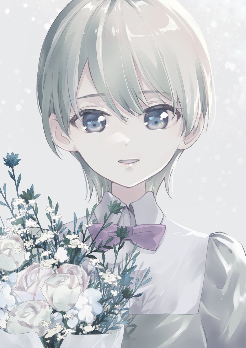 色素薄い系涼しげショートヘアお嬢様 みんたろう のイラスト