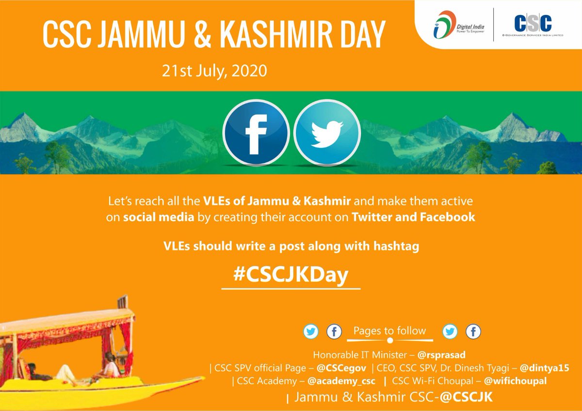 CSCJK's tweet photo. #CSCJK ...Committed to deliver all  the services at their doorsteps ...
#CscJKDay https://t.co/oVK38H6m8c