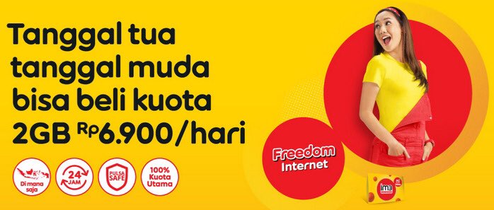 DonganIm3's tweet photo. Paket internet dengan kuota besar selama 24 jam di semua jaringan, dengan Pulsa Safe, gak khawatir Pulsa kamu kepotong walaupun Kuota udah abis. Aktifkan di *123#, atau dari myIM3 💜 #paketKuotaBesar #24jamAllJaringan #FreedomInternet https://t.co/0OoIgbupGc