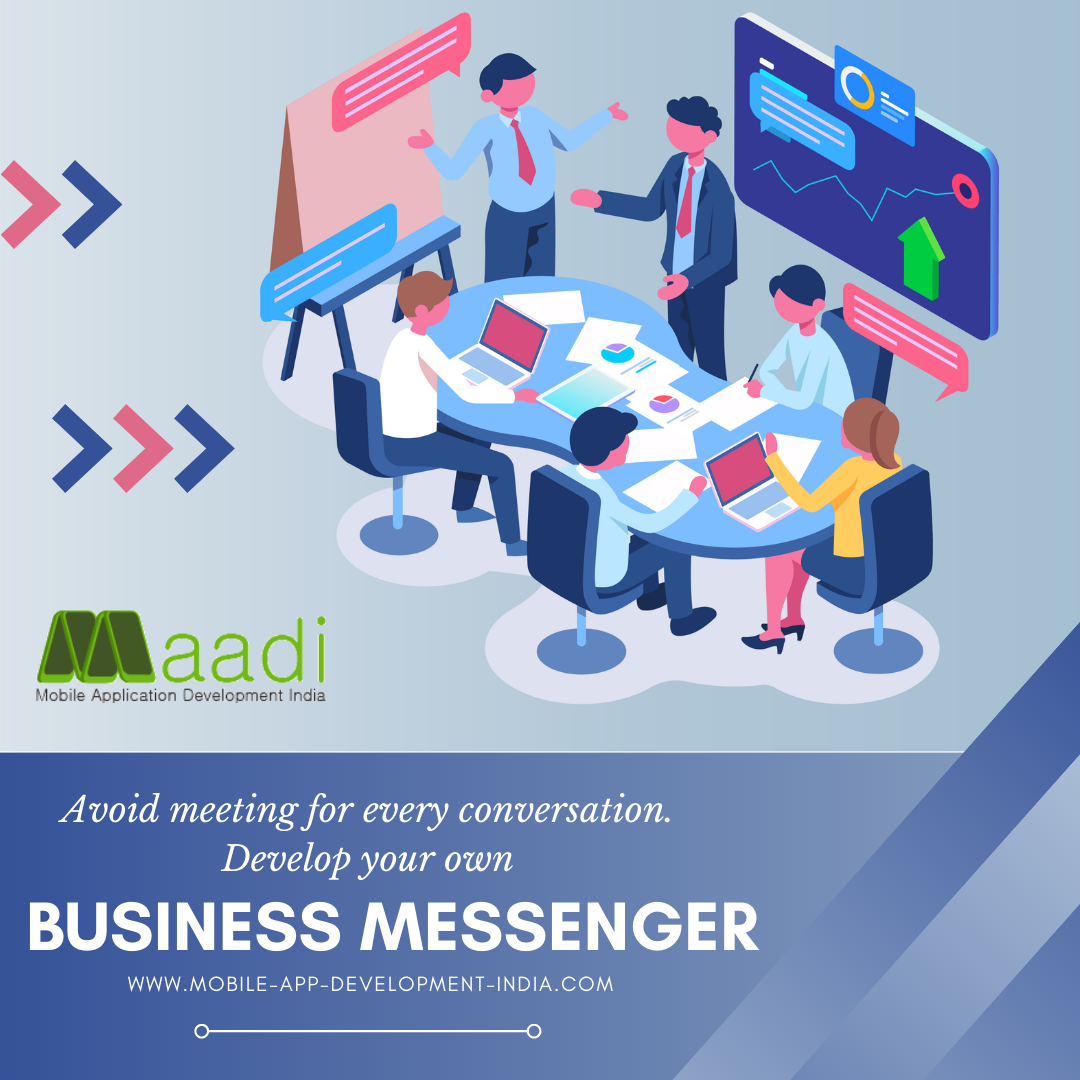 mobileappsindia's tweet photo. Avoid Meeting for every small conversation. Develop you own business messenger and provide a more comfortable and affordable way for people to chat.
For More info visit : https://t.co/XEuQCdTeXT
#mobileappdevelopmentindia #appdevelopment #appdesign #android #mobileapp #ios https://t.co/nwhqLCLO2w
