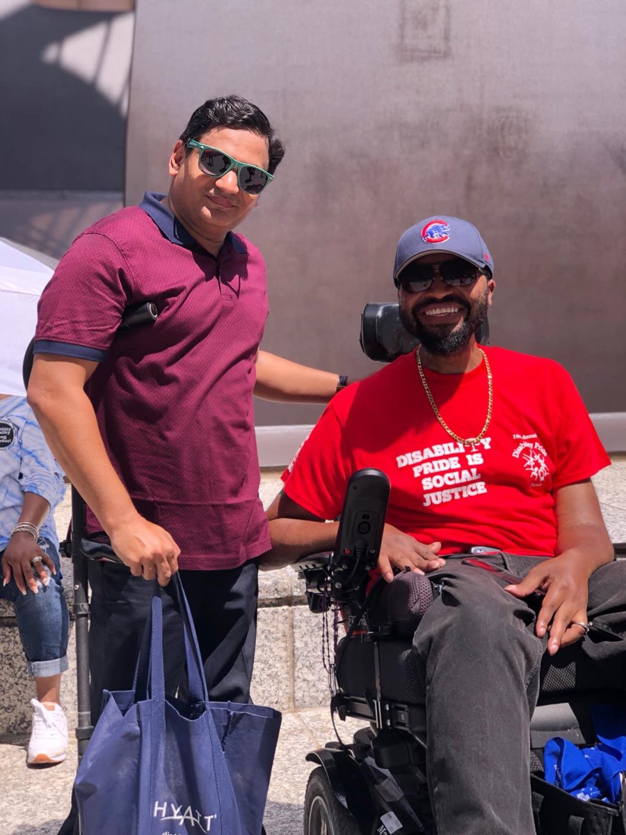 drsitu's tweet photo. #Throwback to my first ever &amp; Chicago’s 16th Annual Disability Pride Parade July 20th, 2019. The theme was #DisabilityPride is #SocialJustice. We battled intense heat to give the message out loud &amp; clear. 
#DisabilityPrideParade ♿️ #DisabledAndProud
#ADA30 https://t.co/Uc8nBqPd3d