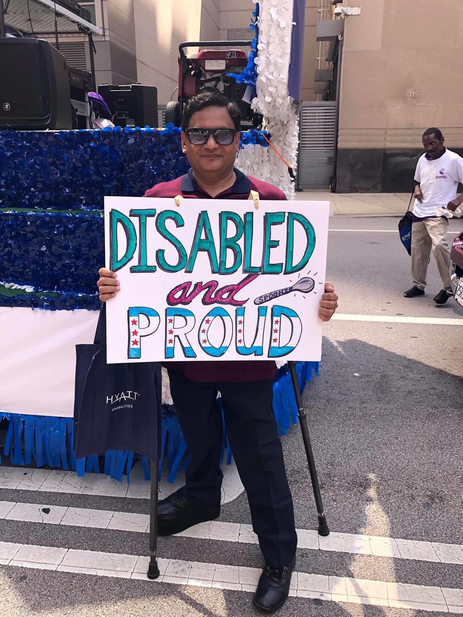 drsitu's tweet photo. #Throwback to my first ever &amp; Chicago’s 16th Annual Disability Pride Parade July 20th, 2019. The theme was #DisabilityPride is #SocialJustice. We battled intense heat to give the message out loud &amp; clear. 
#DisabilityPrideParade ♿️ #DisabledAndProud
#ADA30 https://t.co/Uc8nBqPd3d