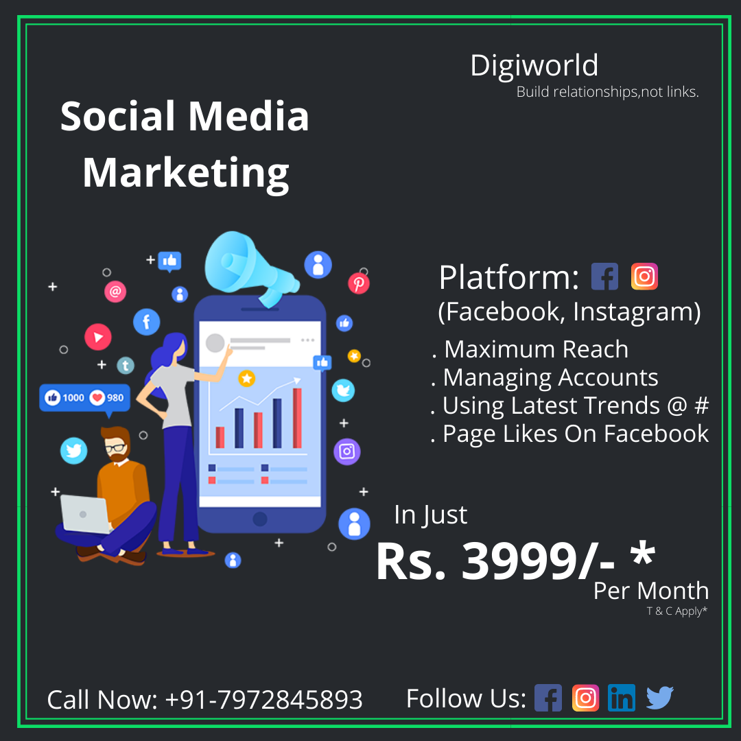 DigiworldA's tweet photo. Digiworld provide cost effective service of Social Media Marketing In just 3999/- Only. 
✅ Facebook Marketing
✅ Instagram Marketing
✅ Lead Generation
Call us 📞 +91-7972845893
#digitalmarketing #marketing #socialmedimarketing #realestate #business #leadgeneration #branding https://t.co/0CVqIvRdmJ