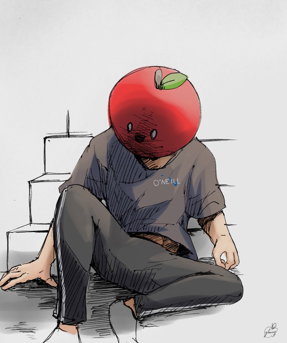 「これは今日階段から転げ落ちた私に訪れた虚無 」|津軽産あっぷる🍎のイラスト