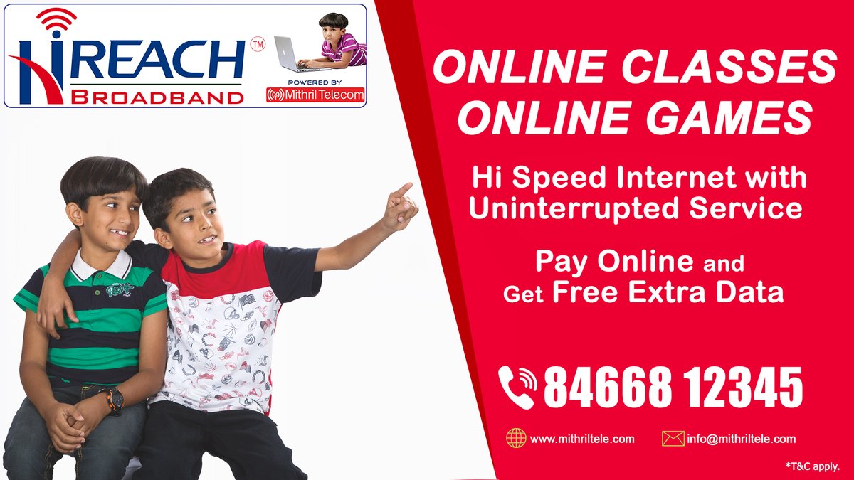 hireachbb's tweet photo. #ONLINECLASSES
#onlinegames
#STAYSAFESTAYHOME
The Best #HiSpeedBroadBand
#MithrilTelecom
at the Best #Price in #Telangana
Call Us:+91 84668 12345 https://t.co/KozK4dX59U