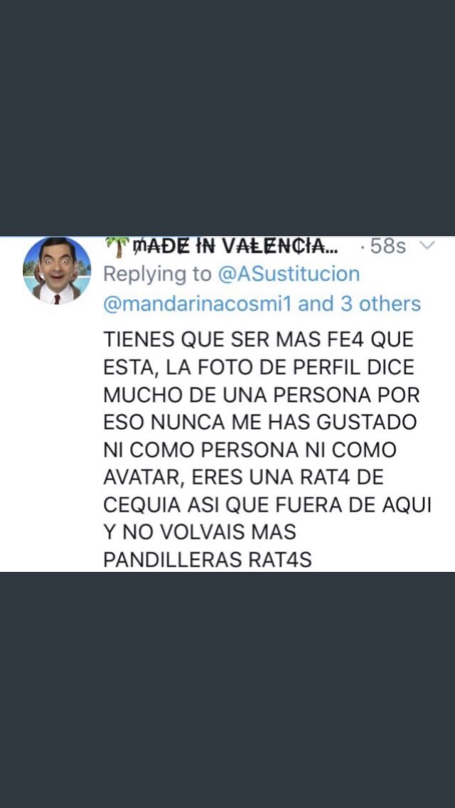 neverland555555's tweet photo. @Evaalmar @mishakiller1 @edurne59112683 @JulianortizSal2 @MabelMartin85 @Jessy000_ @Jose6o Hay gente mucho peor que hace bromas mucho peores y no te he visto escandalizarte tanto... Ahí les tienes jaleandote. Panda hipócritas https://t.co/cCFjSmiCgy