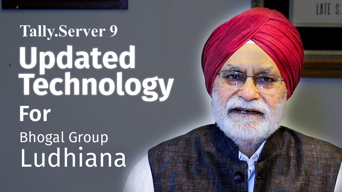 tallysolutions's tweet photo. Presenting the journey of Bhogal Group of Ludhiana, who have successfully harnessed the power of updated technology - thanks to Tally.Server 9!

https://t.co/ePJnCNhU85

#TallyCustomerSpeaks #TallyServer9 https://t.co/MhWSdnih5t