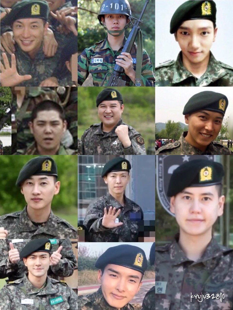 The members started enlisting in 2010, starting with Kangin. After 9 years, the group was finally whole again with Kyuhyun being discharged on May 7th 2019