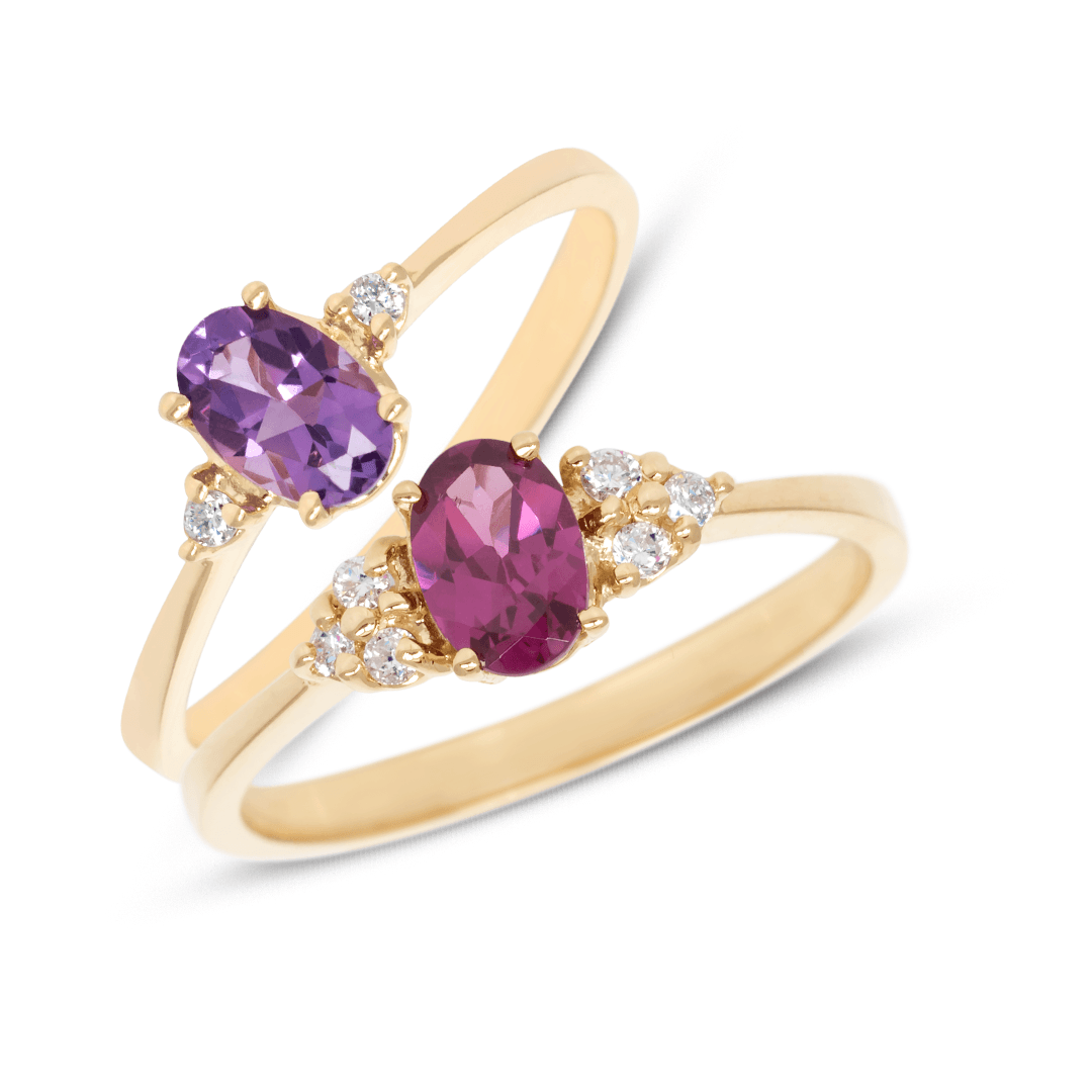 MissSpringJewel's tweet photo. Helena met een Amethist &amp; Hannah met een Roze Turmaline...tja lastig keuze toch? 💜💗 
​.
​.
​#byRCdiamonds #verantwoordgoud #sustainablegold #Amethist #Turmaline #familiebedrijf #handgemaaktmetliefde 
https://t.co/JF4gL2qQK3 https://t.co/vz1RBsEDDf
