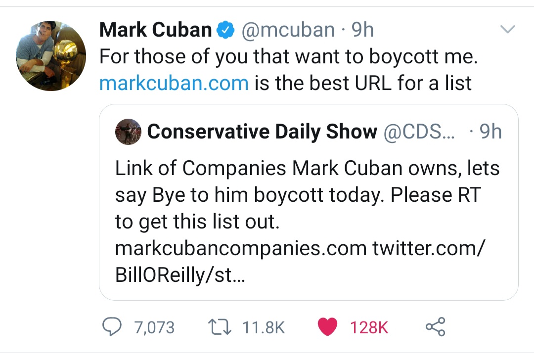 4cello's tweet photo. @mcuban Perfect response https://t.co/ipSkIvFSU5
