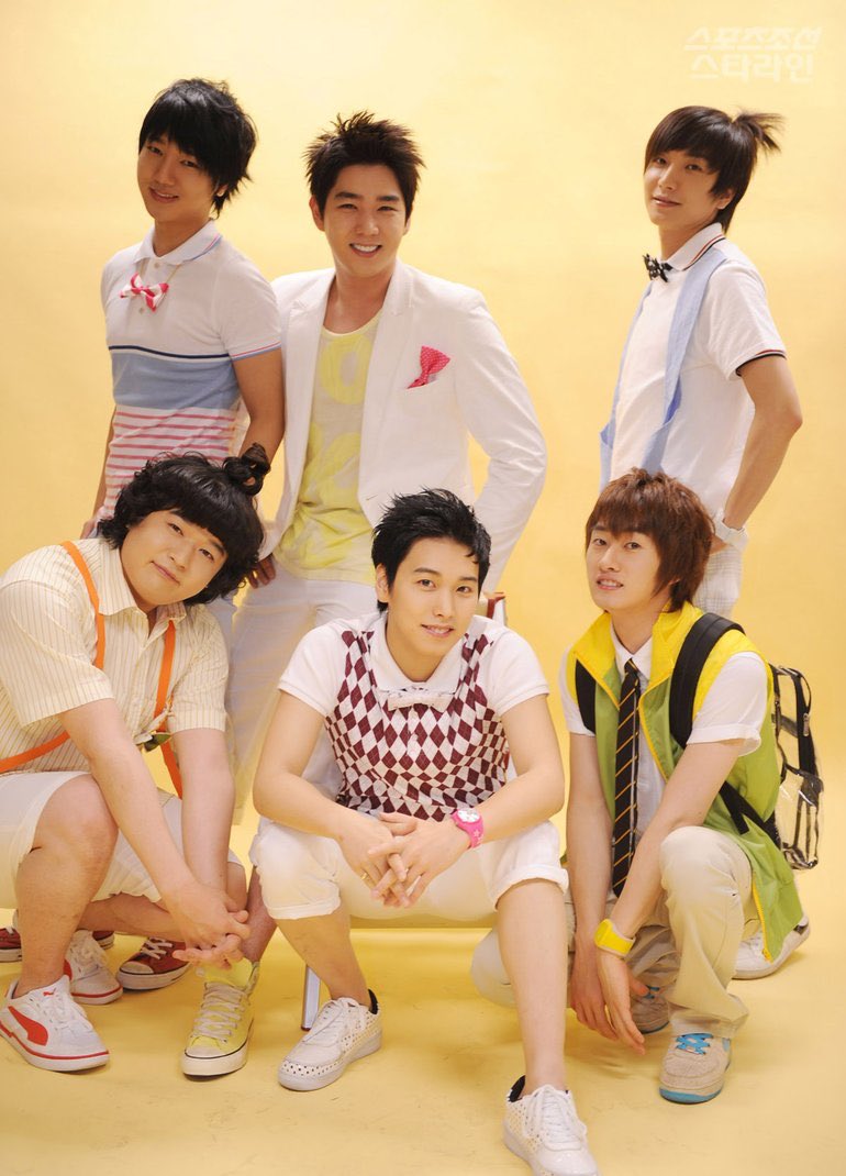 Super Junior-HSuper junior-Happy was formed a year later in 2008 with Leeteuk, Yesung, Kangin, Shindong, Sungmin and Eunhyuk. Their debut was with Cooking? Cooking!
