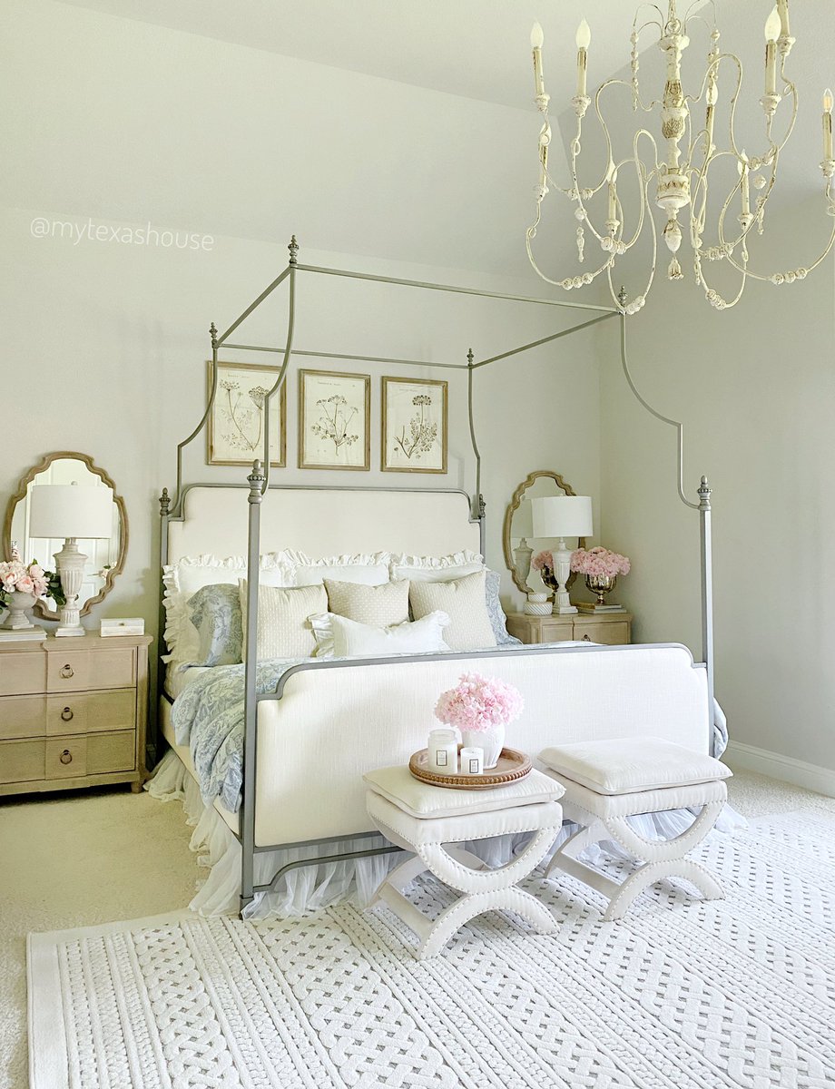 I just completed a refresh in my bedroom with <a href="/HomeDepot/">The Home Depot</a>! #ad This stunning new canopy bed (rstyle.me/cz-n/ec9n4fb8u…) floral bedding, and stools are all from The Home Depot. Check out my blog post for details! #thehomedepot