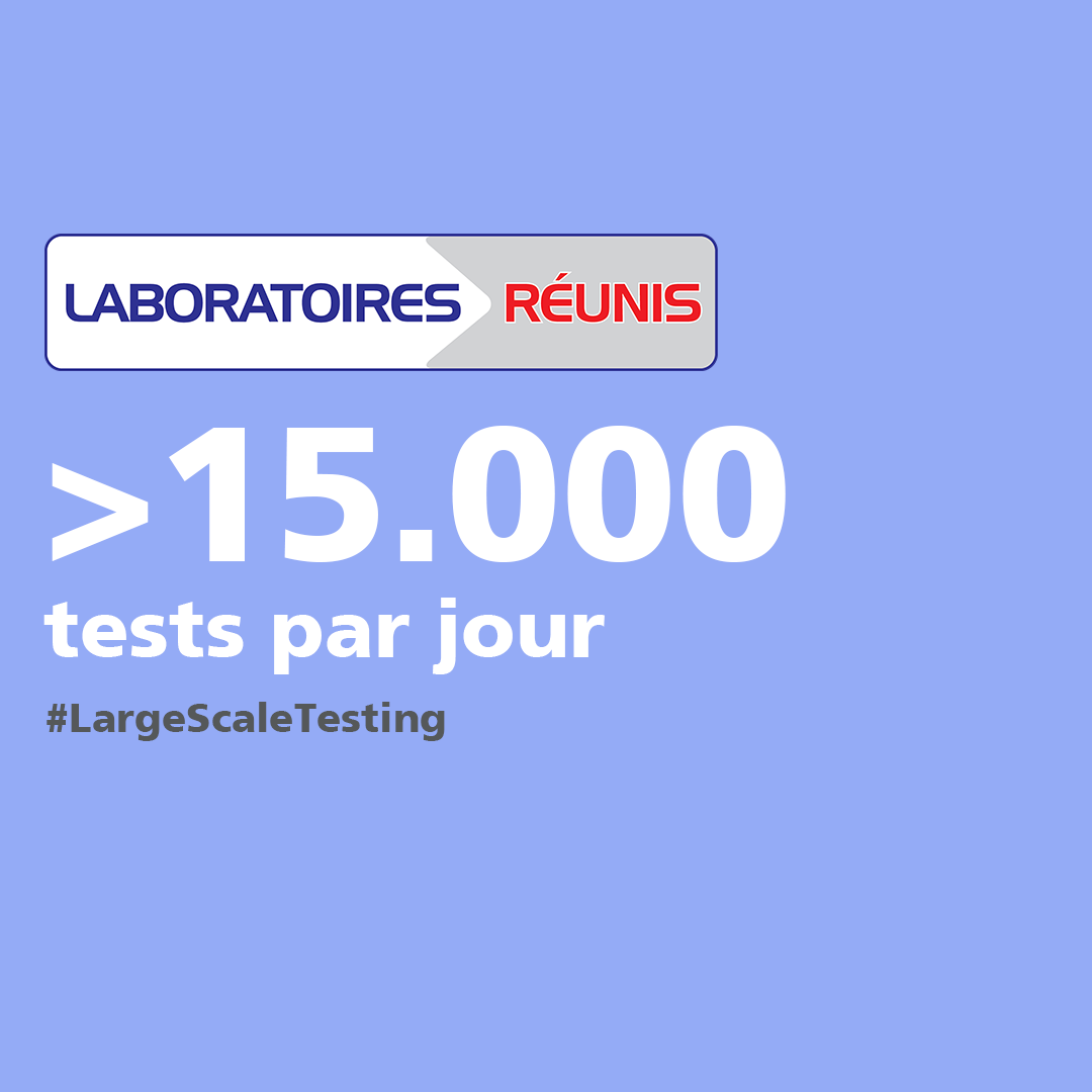 LaboReunis's tweet photo. #LargeScaleTesting
▶️😷✅👨🔬👩🔬Mir hunn iwwer 15.000 Tester den Freideg, den 17.7.2020 duerchgefouert.
E groussen MERCI un di ganz Ekipp fir déi TOP AARBECHT.👍
https://t.co/NOYmmnaOQy https://t.co/WmBYXJ4PWE