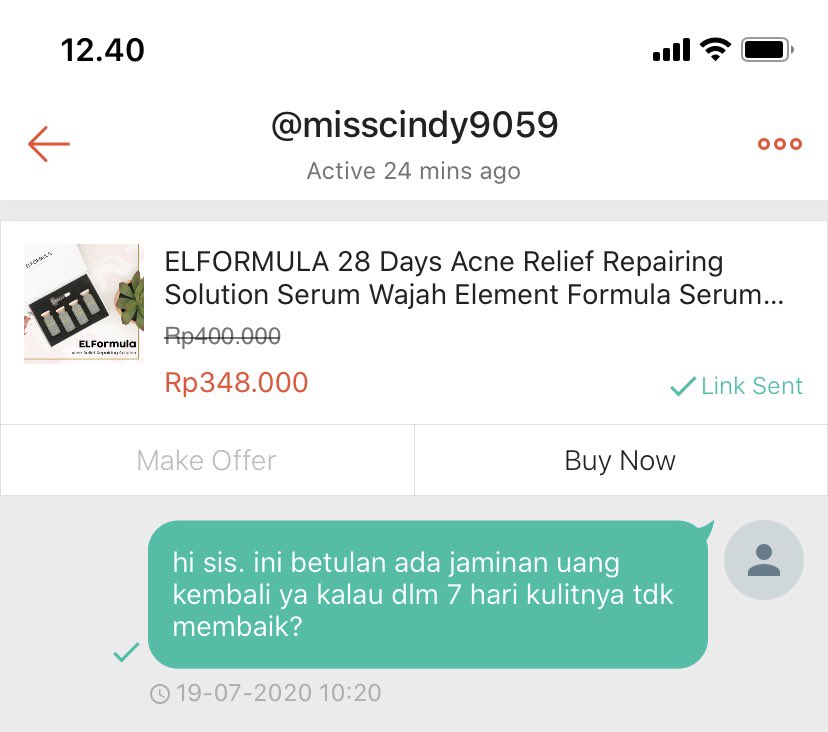 vaniajsphine's tweet photo. @ElformulaID pengen bgt cobain ini krn dari awal diendorse Titan Tyra, udah lgsg kumasukin trolley di Shopee tp belum checkout2 ☺️✌🏻sampe chat di admin Shopee kmrn utk make sure ini beneran ada jaminan uang kembali nih kalo gada hasil dlm 7 hari pemakaian?! https://t.co/KlIJMbJfDh