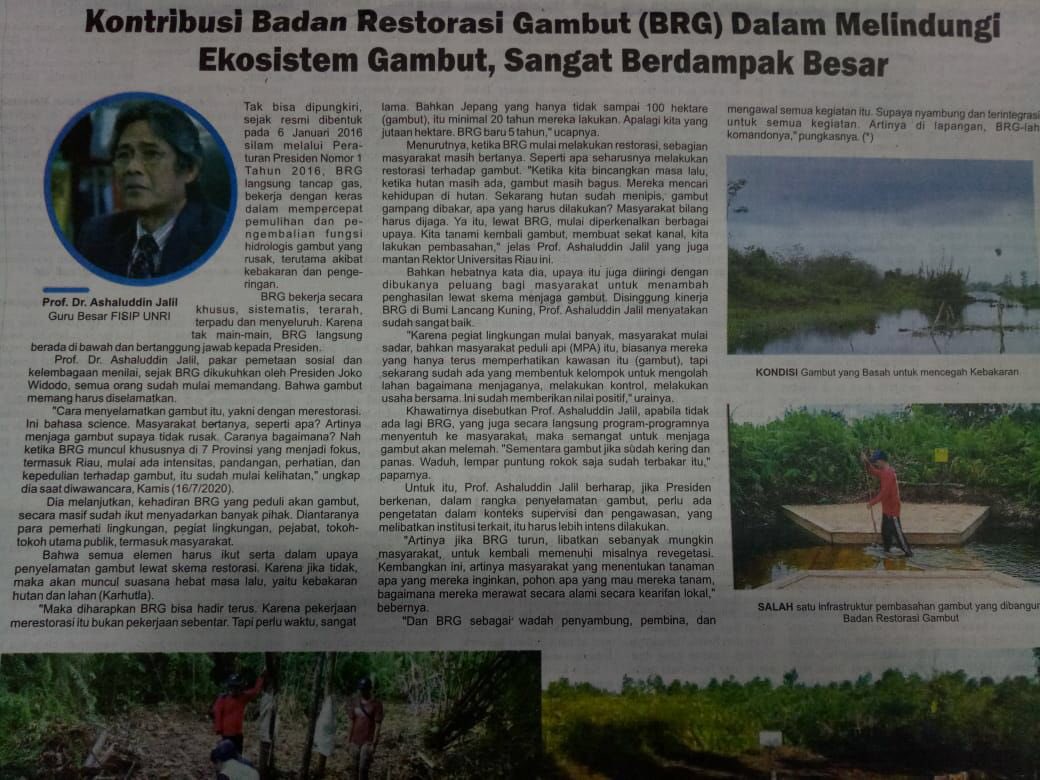 kalbar_wawan's tweet photo. Prof.Dr. Ashaluddin Jalil: kontribusi BRG dlm melindungi ekosistem gambut sangat besar.. 
#LanjutkanRestorasiGambut

@jokowi @GeneralMoeldoko @pramonoanung @KSPgoid https://t.co/OZIog2THMQ
