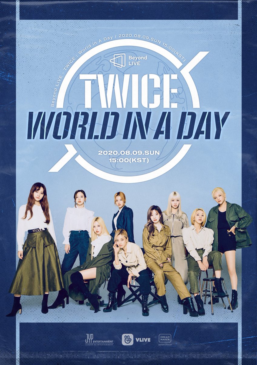 JYPETWICE's tweet photo. TWICE ONLINE CONCERT
Beyond LIVE - TWICE : World in A Day

Poster
TWICE

#TWICE #트와이스 #TWICE_Beyond_LIVE #WorldinADay #Online_Concert https://t.co/AJxegXhQeK