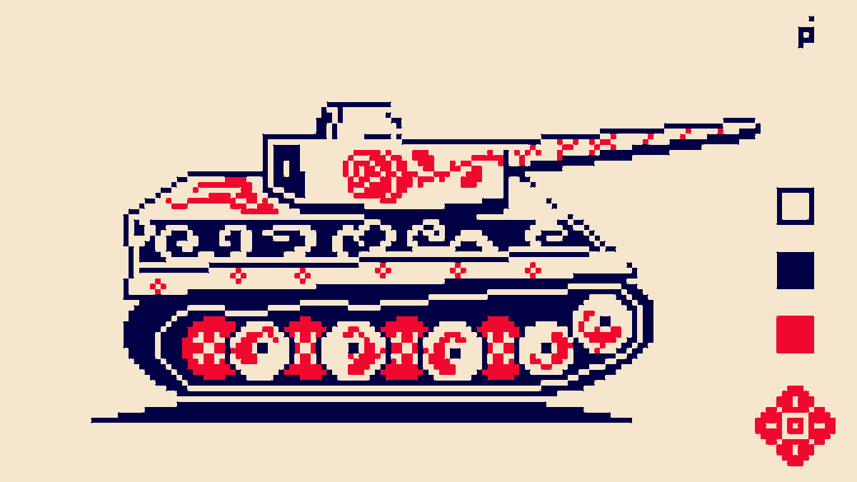 pipipipixel's tweet photo. #pixelart #tank #rose #minimalist https://t.co/vS8dZL6B9a
