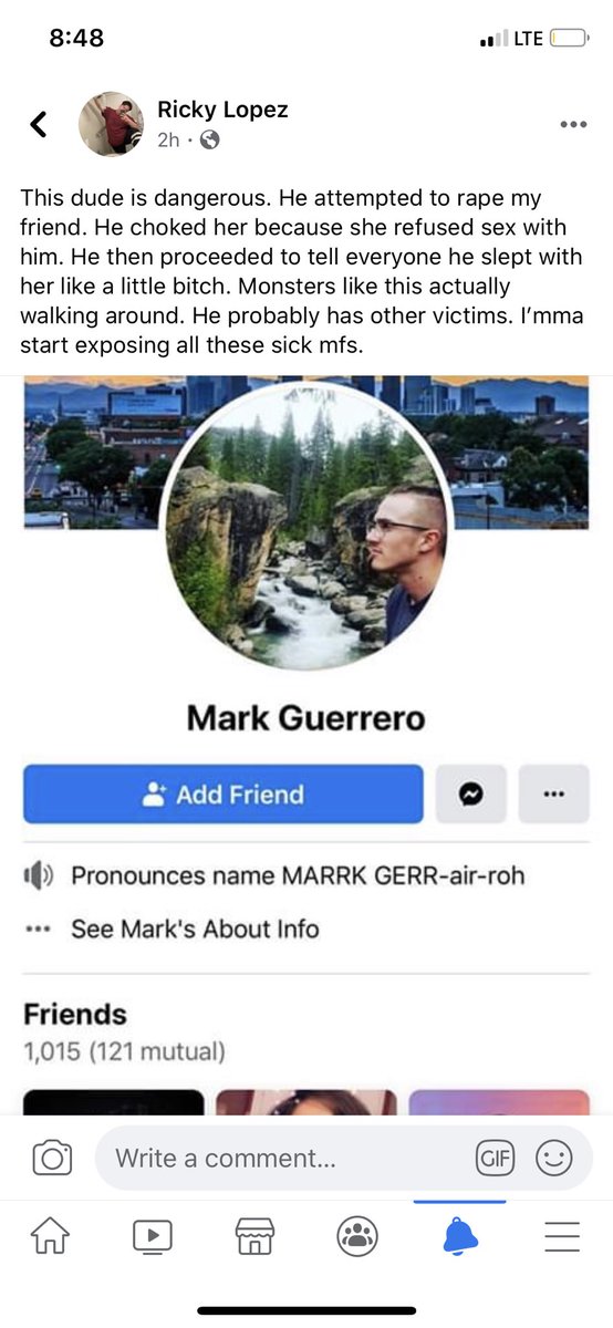 youwildkitty's tweet photo. MARK ANTHONY GUERRERO IS A RAPIST. HE LIVES IN AURORA COLORADO. I WENT TO SCHOOL WITH THIS SICK FUCK. LADIES BEWARE OF THIS MONSTER. https://t.co/crAYyjPzmR