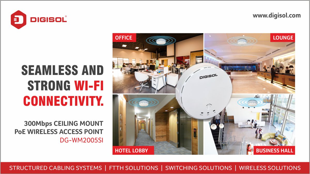 DIGISOL_SNSL's tweet photo. 50% Off on Digisol DG-WM2005SI Ceiling Mount Wireless Access Point only on TATA CLiQ. Get yours today, click here https://t.co/KtkI2rzjad to buy now.
#CeilingMountAccessPoint #WirelessRouter #WiFi #OutdoorAccessPoint #AatmaNirbharBharat #SelfReliant #AccessPoint https://t.co/QS9asjnoPx