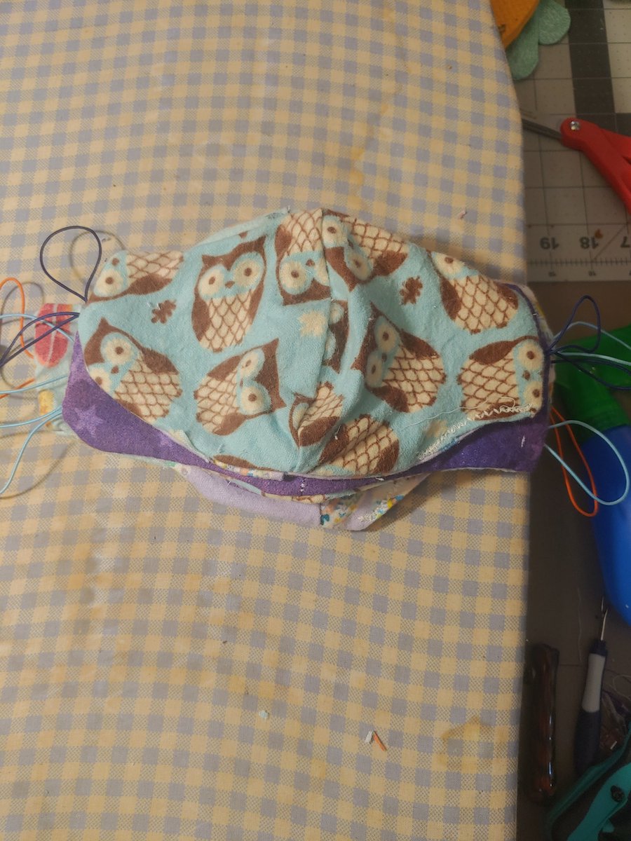 ScaredFly's tweet photo. Made some masks to give to a church family i adore. Gotta figure out how to get them to them with online church but i am having so much fun learning to sew https://t.co/y66EzfleiM
