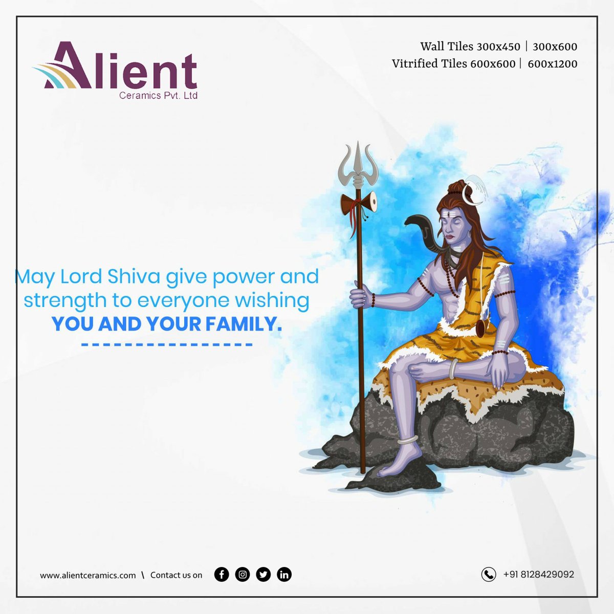 AlientCeramics's tweet photo. May Lord Shiva Give Power And Strength To Everyone Wishing You And Your Family.
#Alientceramics #walltiles #homedecore #ceramictiles #morbiceramics #gvt #pgvt #architecture https://t.co/A2x2fAbeJ3