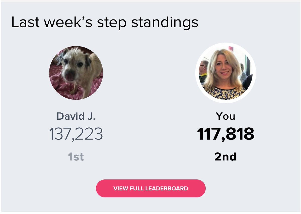 ElaineTait6's tweet photo. Obviously stung by my most satisfying victory of last week, super fit husband rose to the challenge. My best ever step count beaten by 20,000. White flag time! #Fitbit #FitnessMotivation #FitnessGoals #HealthyLiving #Fithusband #HealthyEating https://t.co/uPZyP23ect