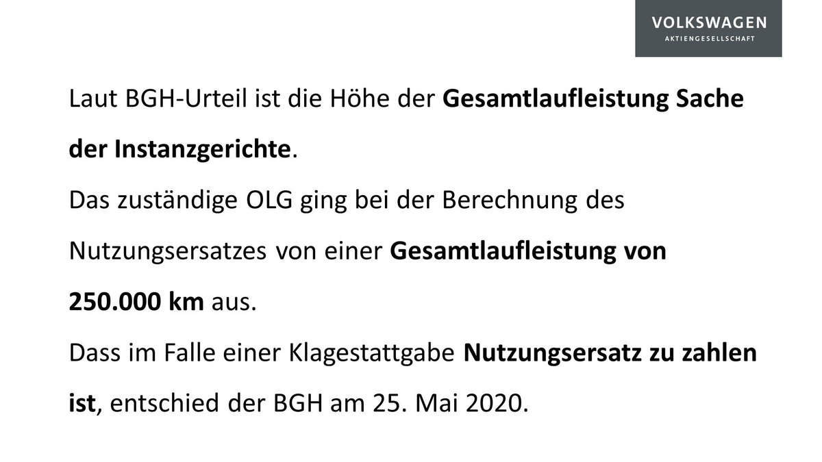 kavojtech's tweet photo. Beim ersten VW-Verfahren vor dem #BGH im Mai ging es um Schadenersatzanspruch und Nutzungsersatz. Heute: Gesamtlaufleistung #bghvw https://t.co/GSBwH4u8RE