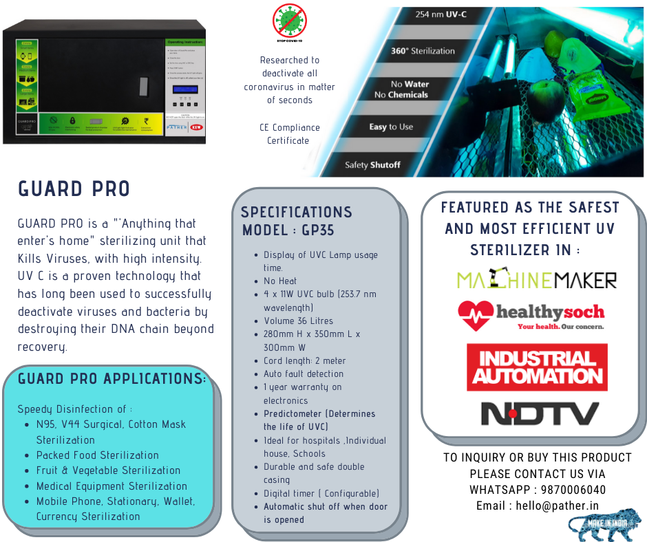 chattyke's tweet photo. And we thought of coming up with this. What makes us extra safe?
- 4 x 11 W UVC bulbs
- Predictometer ( Determines the efficiency of the irradiance and disinfection on the samples)
- Determines the life of UVC lamps left.
#UVC #coronavaccine #Covid_19 #fightback #guardpro https://t.co/7Gnk0nZLJL