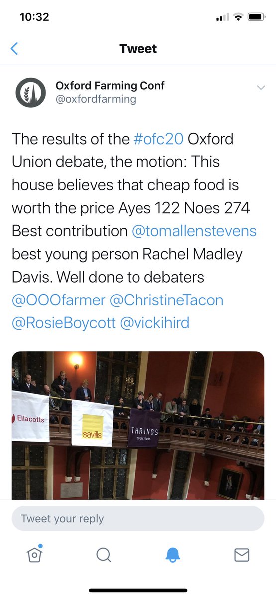 The privilege of speaking at  @OxfordUnion - an “honour” as chest crushingly anxiety inducing as it was exhilarating. And then getting horribly, disgusting, student level drunk in a bar with  @TWBFarms ,  @TheFarmingForum and some randoms.