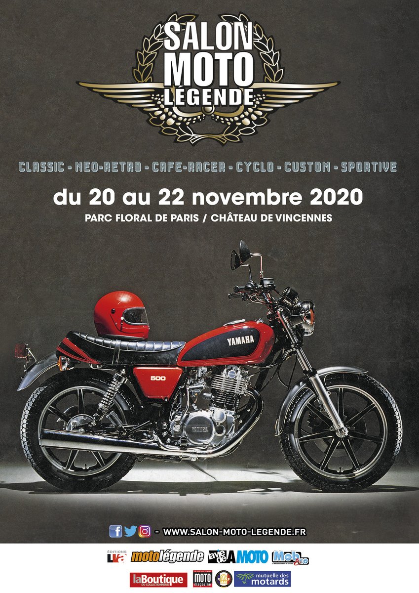 LegendeMoto's tweet photo. 🚨……… eeeettt voiciiii l'affiiiiche officiiiiielllllle du SALON MOTO LÉGENDE 2020 !!! ✌️🤩 #moto #deuxroues #MOTORBIKES #passion #Paris #Vincennes #parcfloral # https://t.co/FBisxxCF2C