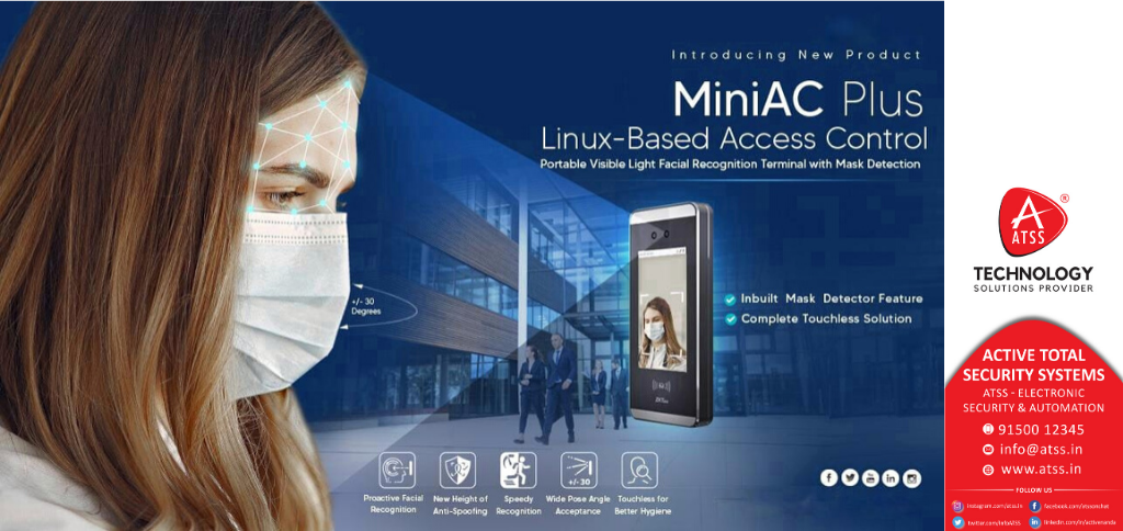 InfoATSS's tweet photo. ZKTeco India Presenting a New Product "MiniAC Plus" a Linux Based Versatile Access Control Terminal with Visible Light Facial Recognition and Mask Detection Technology.
For More Information Call 91500 12345

#Atss #MiniACPlus #Biometrics #TimeAttendance #AccessControl #Chennai https://t.co/JOMaXCHMuq