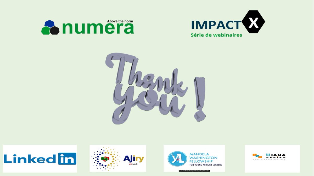 NumeraConsult's tweet photo. #ImpactXwebinarSeries #6thSession

A big Thank you to those who #registered and #participated, you made this possible,

You can now find the #Recorded video in our YouTube channel here https://t.co/qjTNwAujH0

#AboveTheNorm
@MwanaaRegina 
@StewartSamkange @MwendeLinai @lmunikah https://t.co/DFsz8mD54L