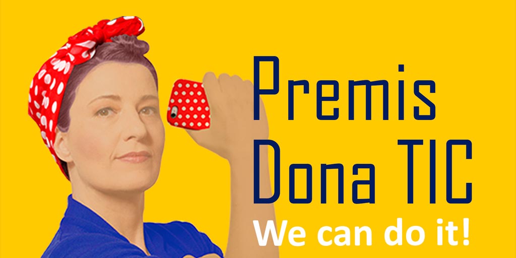 👩‍💻💪 Ja està oberta la convocatòria dels Premis #DonaTIC! Apunta-t’hi i ajuda'ns a incrementar la presència femenina en el sector tecnològic. Tens fins al 18 d’agost per inscriure-t’hi!
Tots els detalls a: donatic.gencat.cat