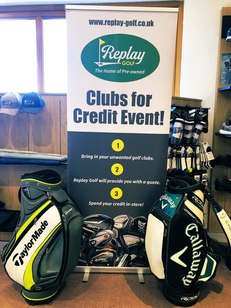 We’re heading to <a href="/WindleshamGolf/">Windlesham Golf Club</a> this weekend for our next ‘Clubs for Credit’ event. Members can drop unwanted clubs into <a href="/ProshopWGC/">Windlesham Pro Shop</a> &amp; we’ll provide a no obligation quote. Choose to top up your card or get an extra 10% added to the value if you choose a WGC Pro shop voucher! 👍