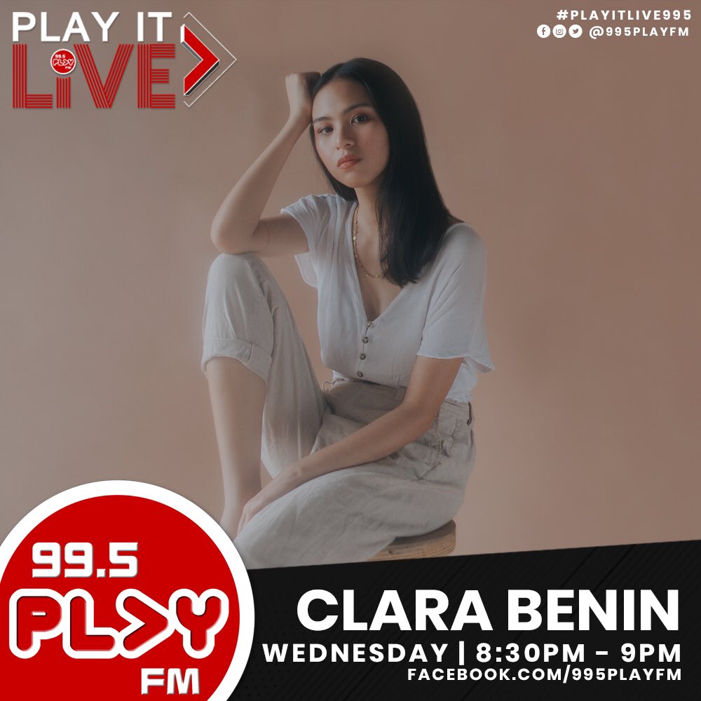 995PlayFM's tweet photo. Set your alarms ๐๐ผ Weโre hanging out with CLARA BENIN on PLAYITLIVE tomorrow at 8:30 PM ๐คฉ Catch it on-air and online via Facebook livestream ๐
#PlayItLive995 #ClaraBenin995 https://t.co/m3fQjtEduW