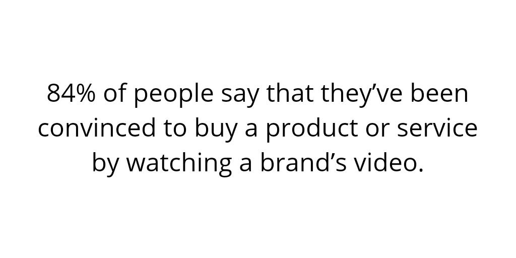 Did you know:- 84% of people say that they’ve been convinced to buy a product or service by watching a brand’s video.

#videomarketing #SocialMedia #contentmarketing