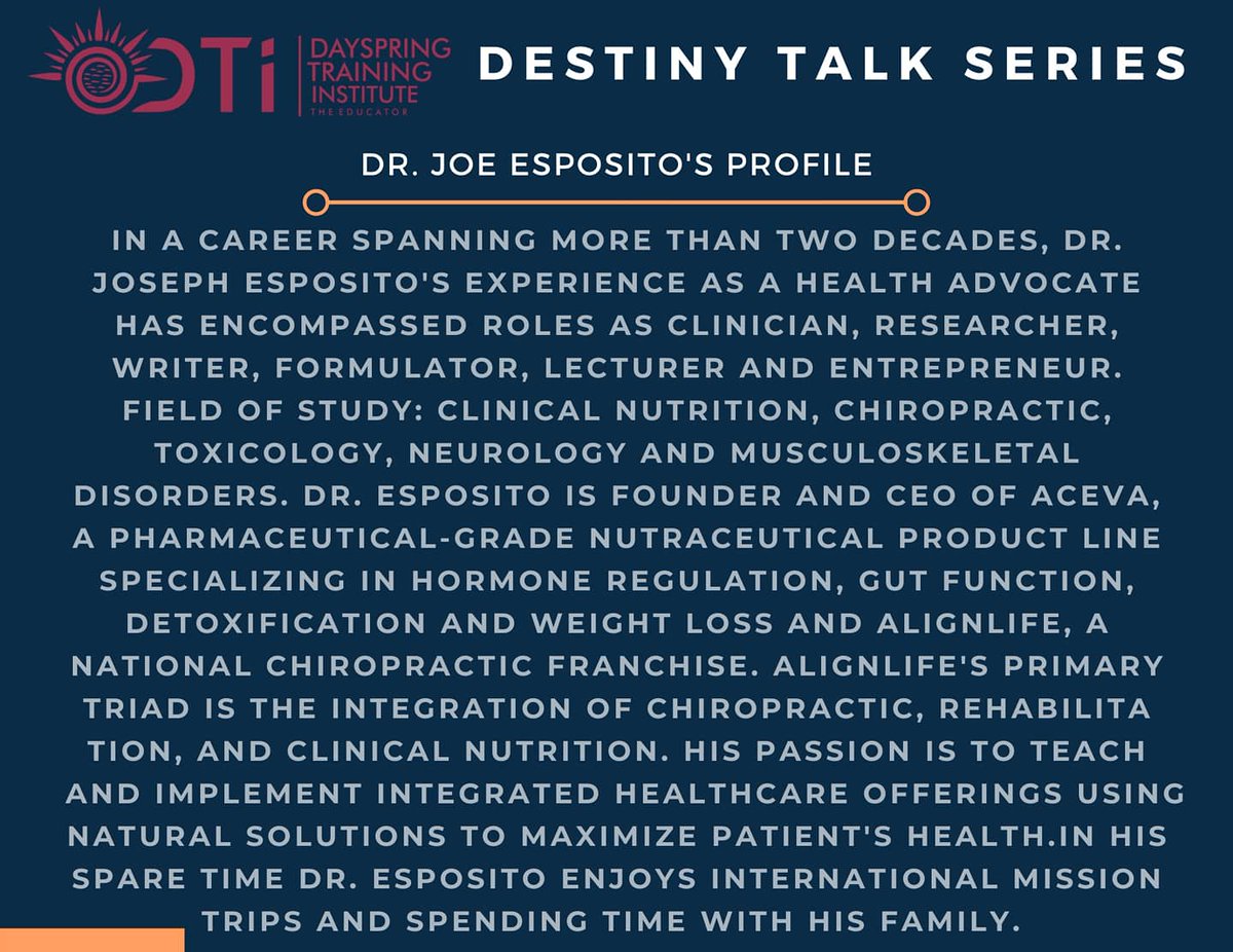 TheEducator_NGO's tweet photo. I am excited to announce to you our next series on DTI Destiny Talk titled: Micro-Nutrients: The Wellness Drivers or you can call it The Power that Drives the Body

This is a lifetime opportunity you cannot afford to miss. https://t.co/pEMHKgxfSl
