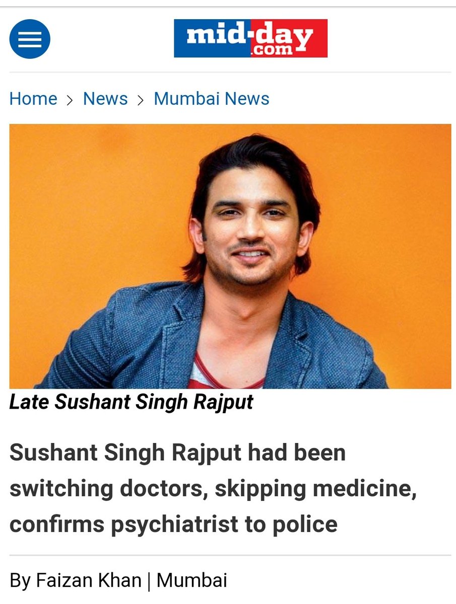 netshrink's tweet photo. Now @mid_day @journofaizan playing games. Think you are being smart by changing the headline but leaving the same content. It still violates Sec 24 of #MentalHealthCareAct Will someone (#SSR friends/family) file a complaint to the SMHA? I have screenshots if required.
@toymango https://t.co/6Mvb33nOPU