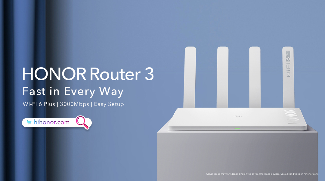 Honorglobal's tweet photo. #WiFi6Plus is finally here! Get faster Wi-Fi speed on all your devices with the all-new #HONORRouter3.
Comment a 😀 if you want to try the new #HONORRouter3. https://t.co/f24QtAElEm